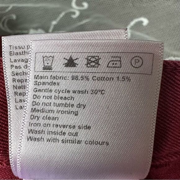 Ba&sh CSALLY - Red Slim-fit cotton jeans Sz 24 - Picture 11 of 16